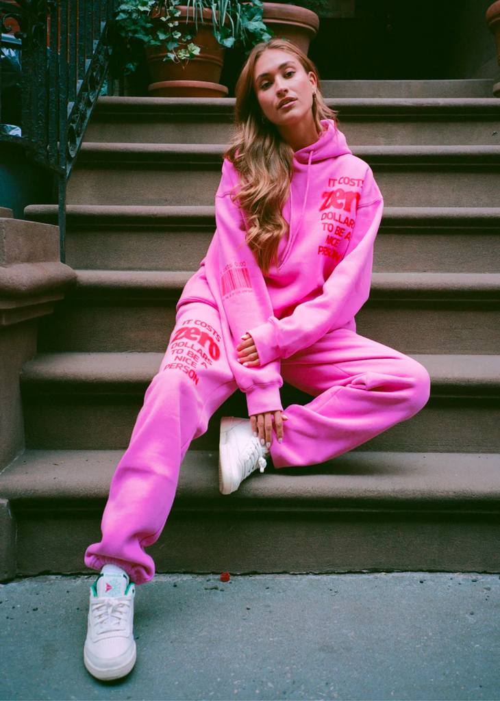 Mayfair It Costs $0 To Be A Nice Person Sweatpants ★ Pink