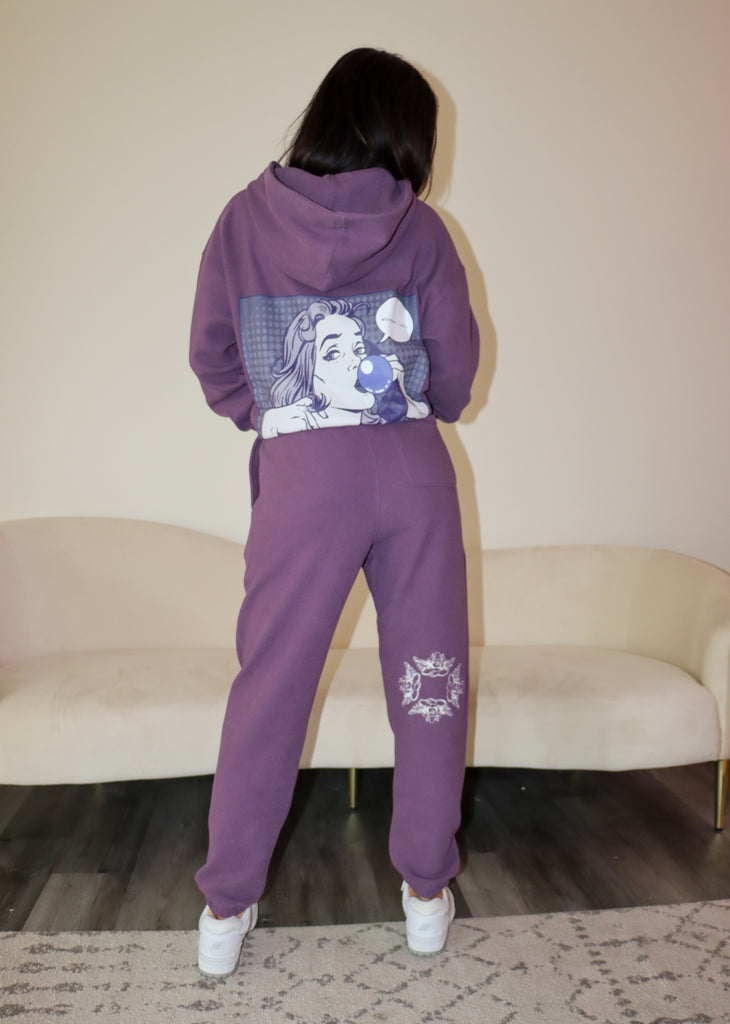Boys Lie What Are You Going To Do Without Him Remix Sweatpants ★ Purple