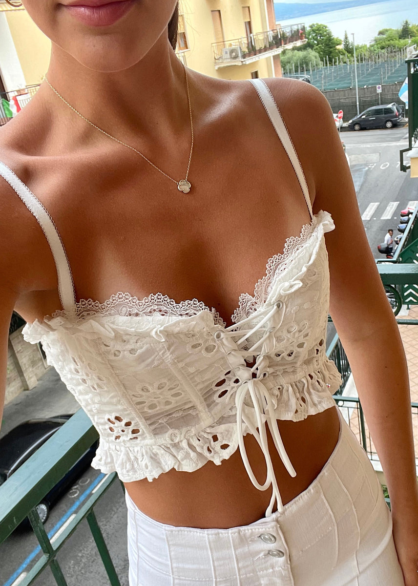 Can't Stop Love Bustier White