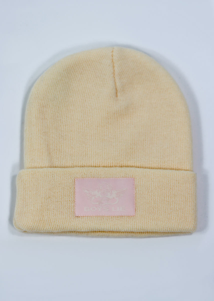 Boys Lie V2 Beanie ★ Pale Pink Rock N Rags
