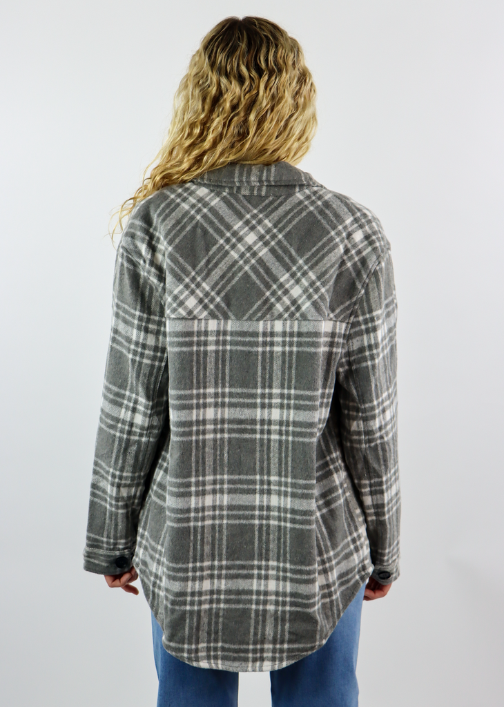 All At Once Flannel Jacket ★ Grey
