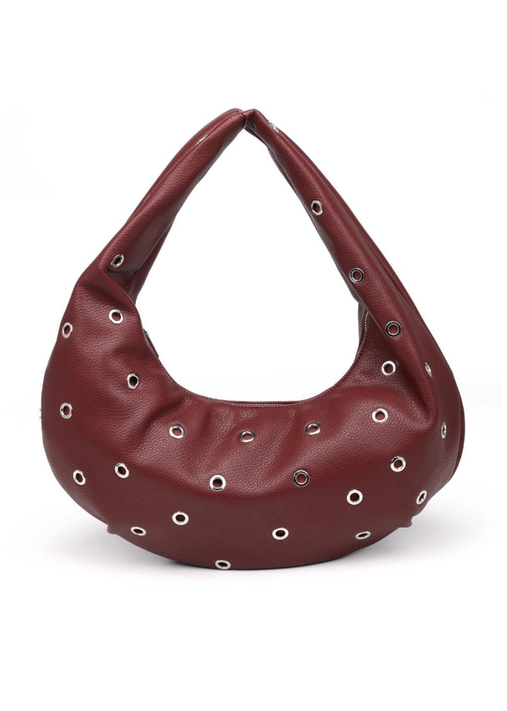 Grommet Shoulder Bag ★ Burgundy