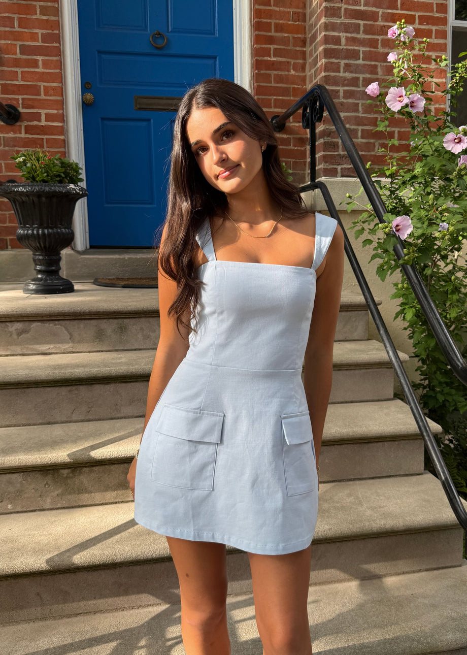 Rhiannon Mini Dress ☆ Sky Blue – Rock N Rags