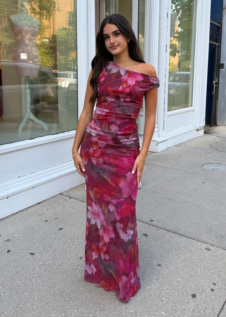 Crimson Love Maxi Dress ★ Burgundy Floral