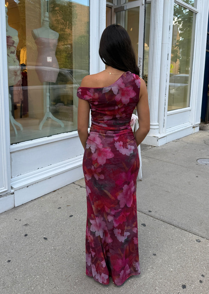 Crimson Love Maxi Dress ★ Burgundy Floral