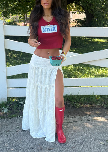 Wildflower Maxi Skirt ★ Ivory - Rock N Rags
