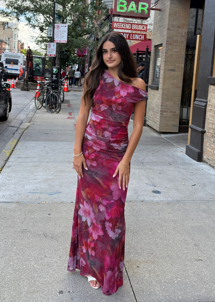 Crimson Love Maxi Dress ★ Burgundy Floral