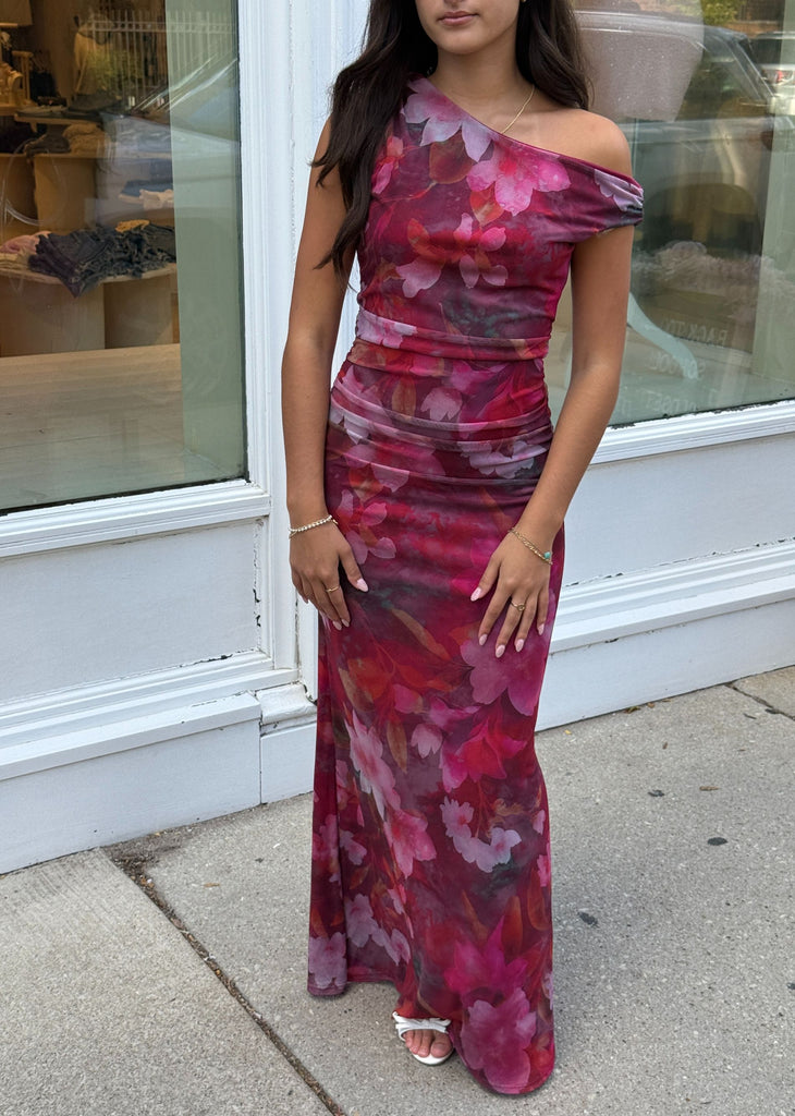 Crimson Love Maxi Dress ★ Burgundy Floral