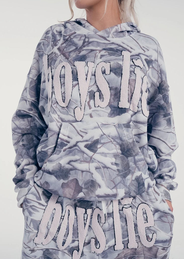 Boys Lie Rose Colored Glasses Thermal Racer Hoodie ★ Camo
