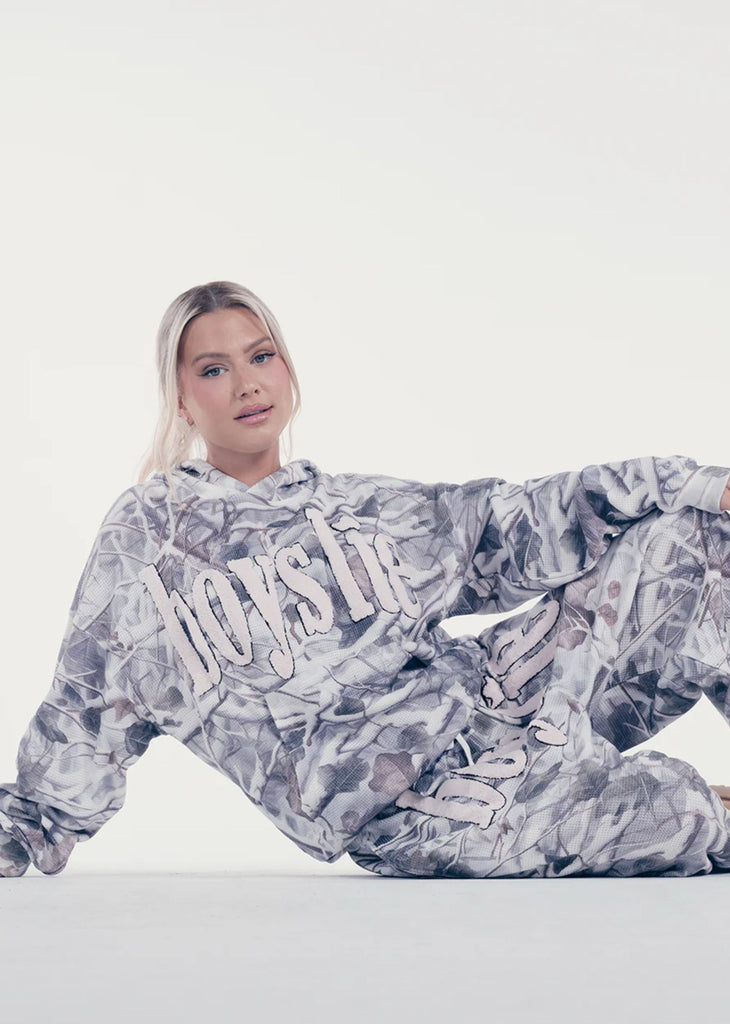 Boys Lie Rose Colored Glasses Thermal Racer Hoodie ★ Camo