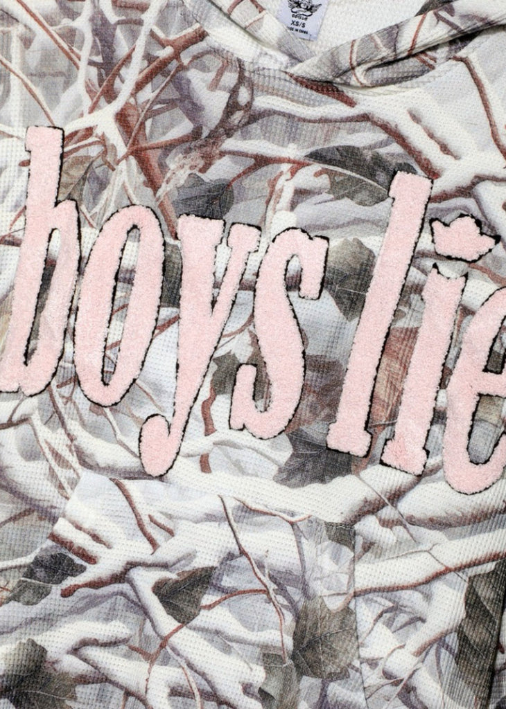 Boys Lie Rose Colored Glasses Thermal Racer Hoodie ★ Camo