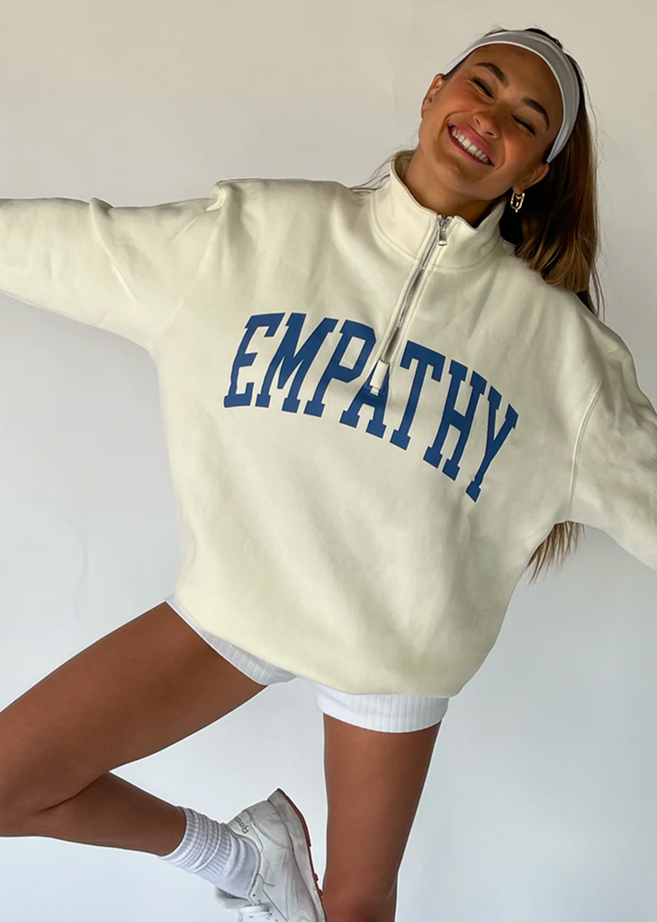 Mayfair Empathy Always Half Zip Sweatshirt ★ Cream