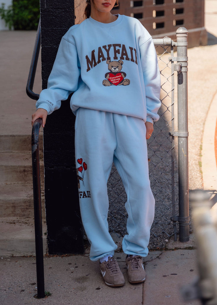 Mayfair Everyone's Welcome Here Sweatpants ★ Sky Blue