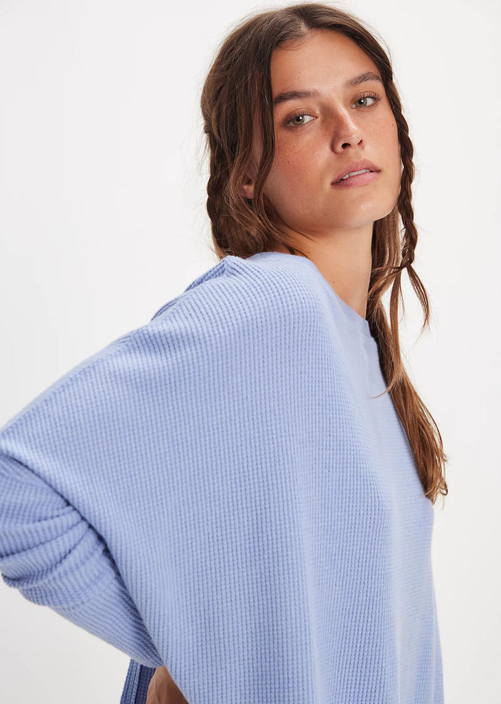 Free People Latte Blues Thermal Tee ★ Blue