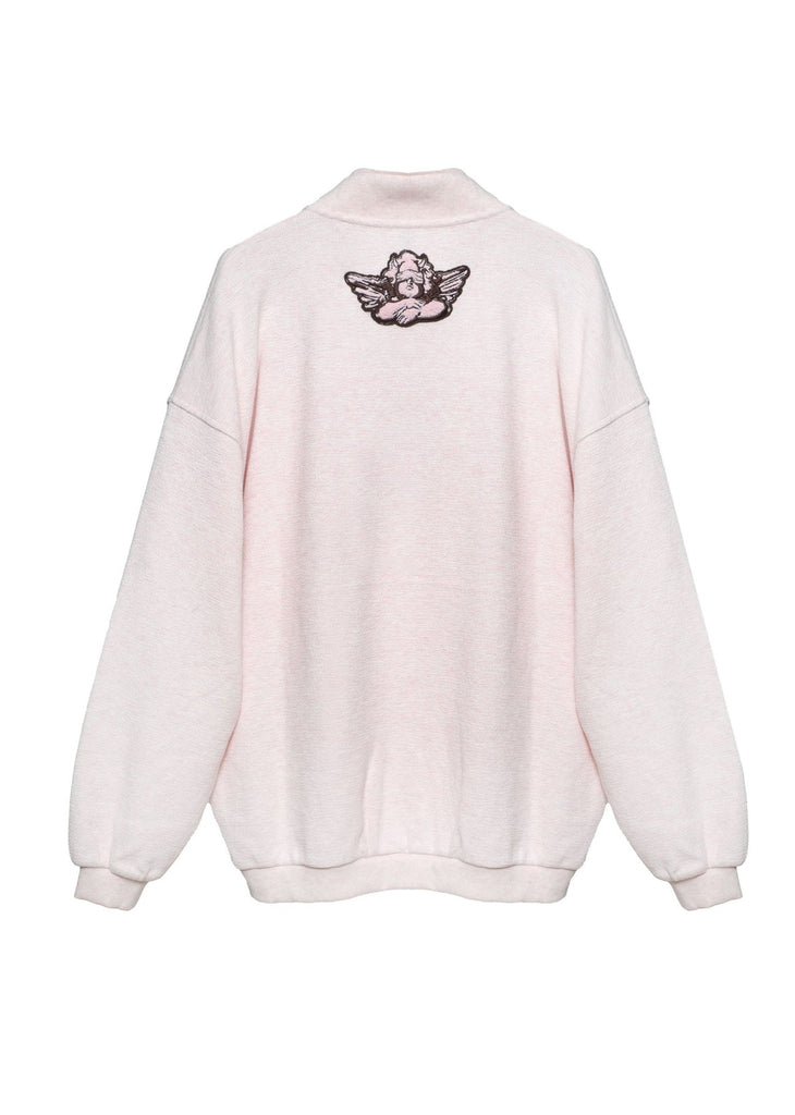 Boys Lie Smoke And Mirrors Henley Crewneck ★ Pink - Rock N Rags
