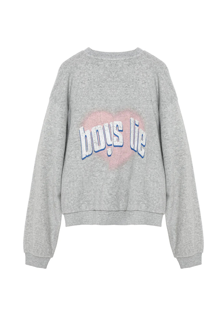 Boys Lie Charmer Kara Crewneck ★ Grey