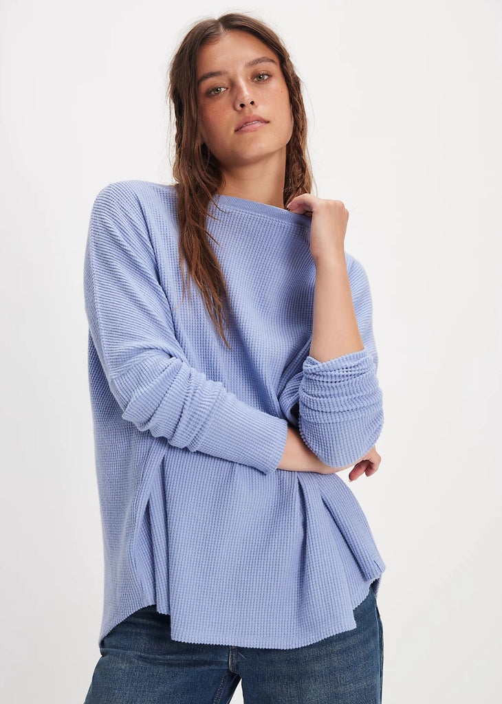 Free People Latte Blues Thermal Tee ★ Blue