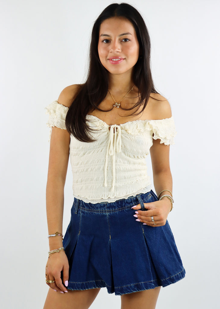 Free People Madison Ave Denim Mini Skirt ★ Dark Wash