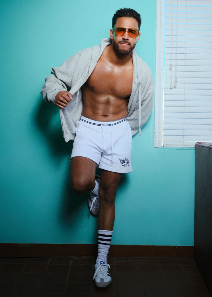 Boys Lie Navy Cherub University V4 Shorts ★ White