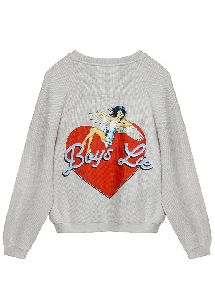 Boys Lie On The Edge V4 Kara Crewneck ★ Grey