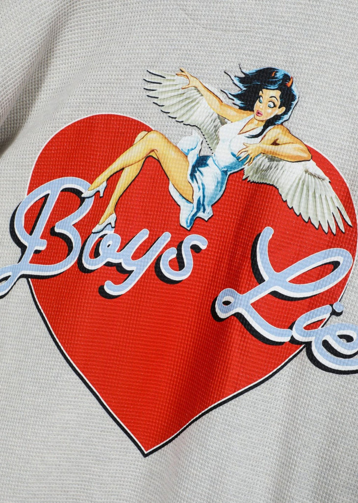 Boys Lie On The Edge V4 Kara Crewneck ★ Grey