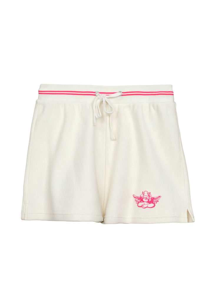 Boys Lie Pink Cherub University Shorts ★ Cream