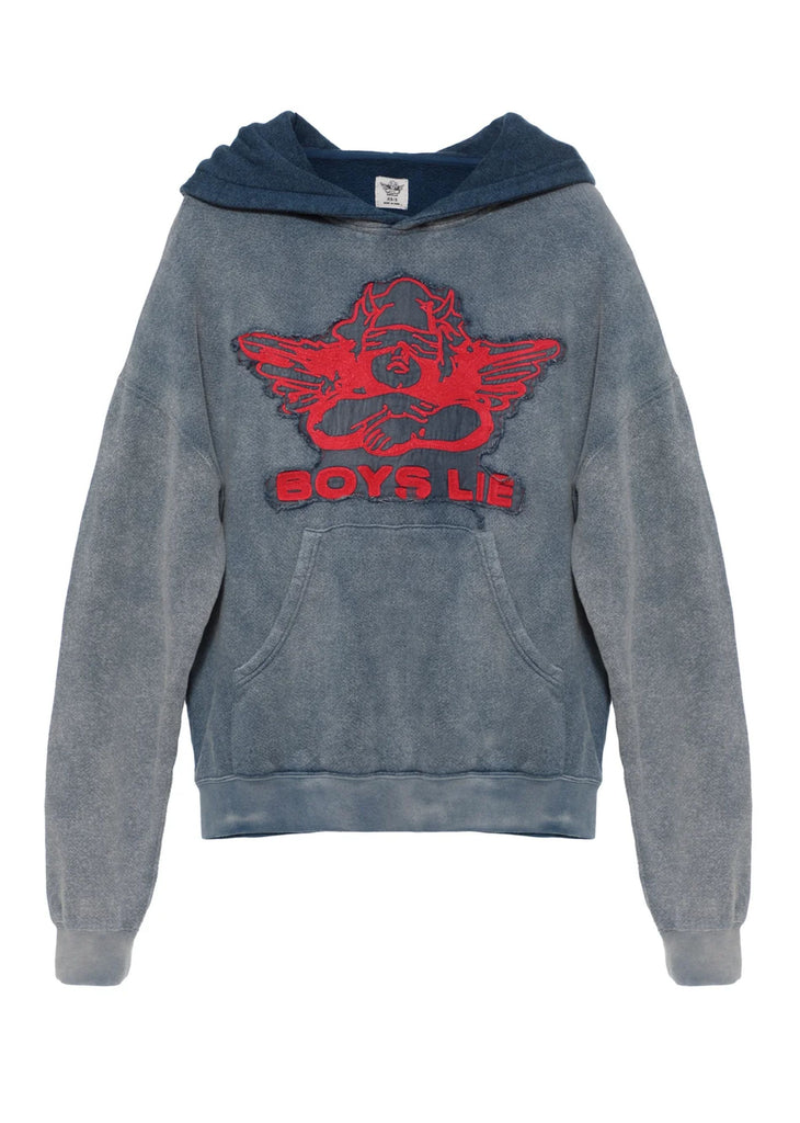 Boys Lie Stitch Me Up Racer Hoodie ★ Heather Navy