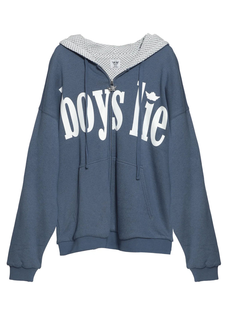 Boys Lie Don't Text Them Back Harley Zip Up ★ Blue