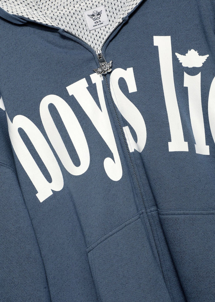 Boys Lie Don't Text Them Back Harley Zip Up ★ Blue