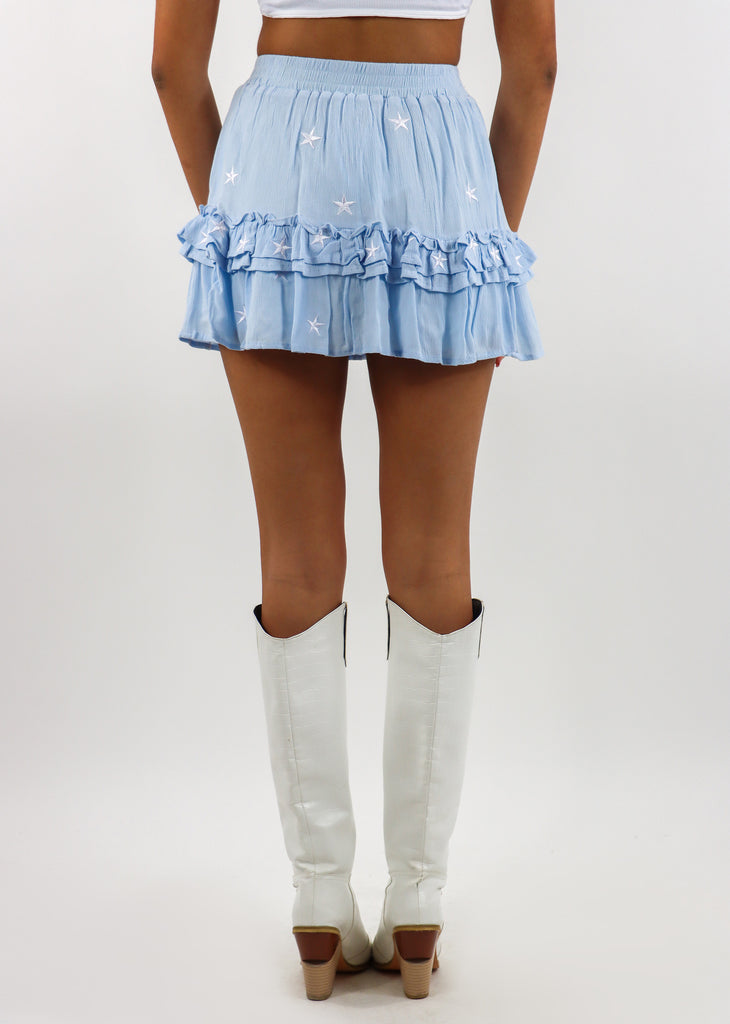 Dancing In The Moonlight Skirt ★ Blue With White Stars