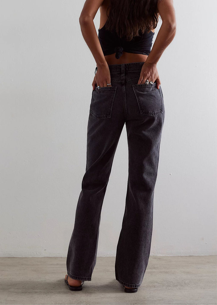 Free People Xena Slim Straight Jeans ★ Black