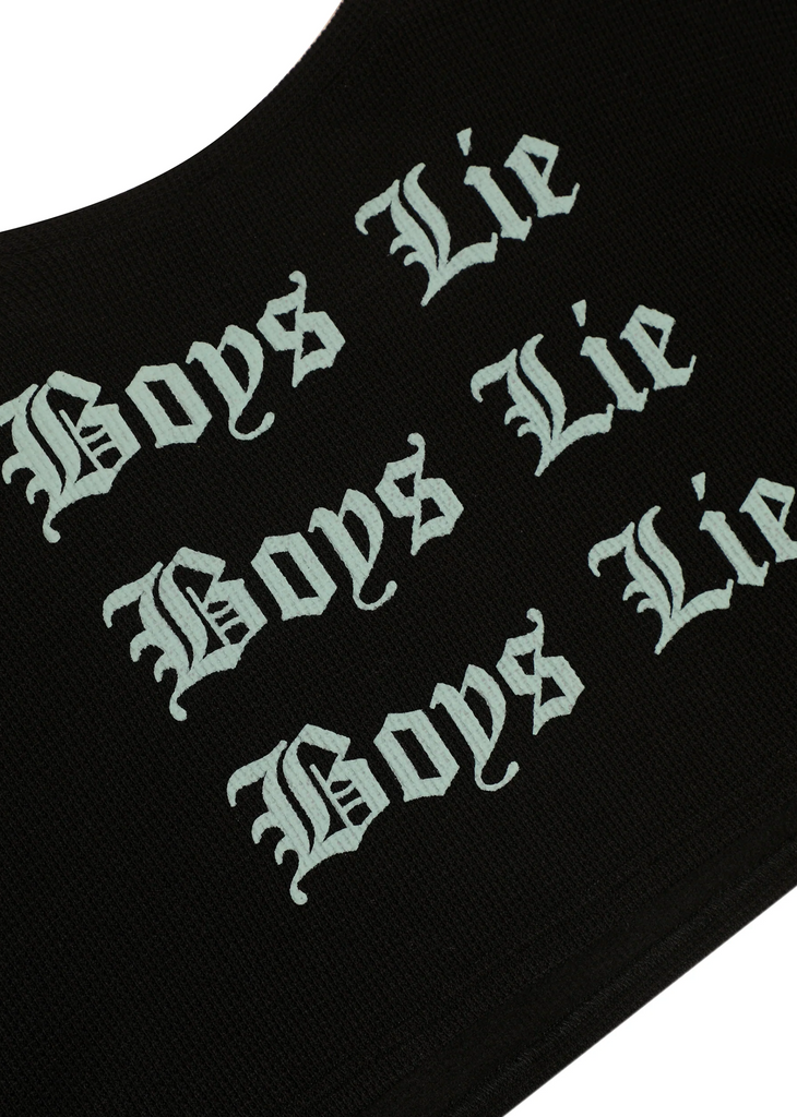 Boys Lie Head Over Heals Longsleeve Crop Tee ★ Black