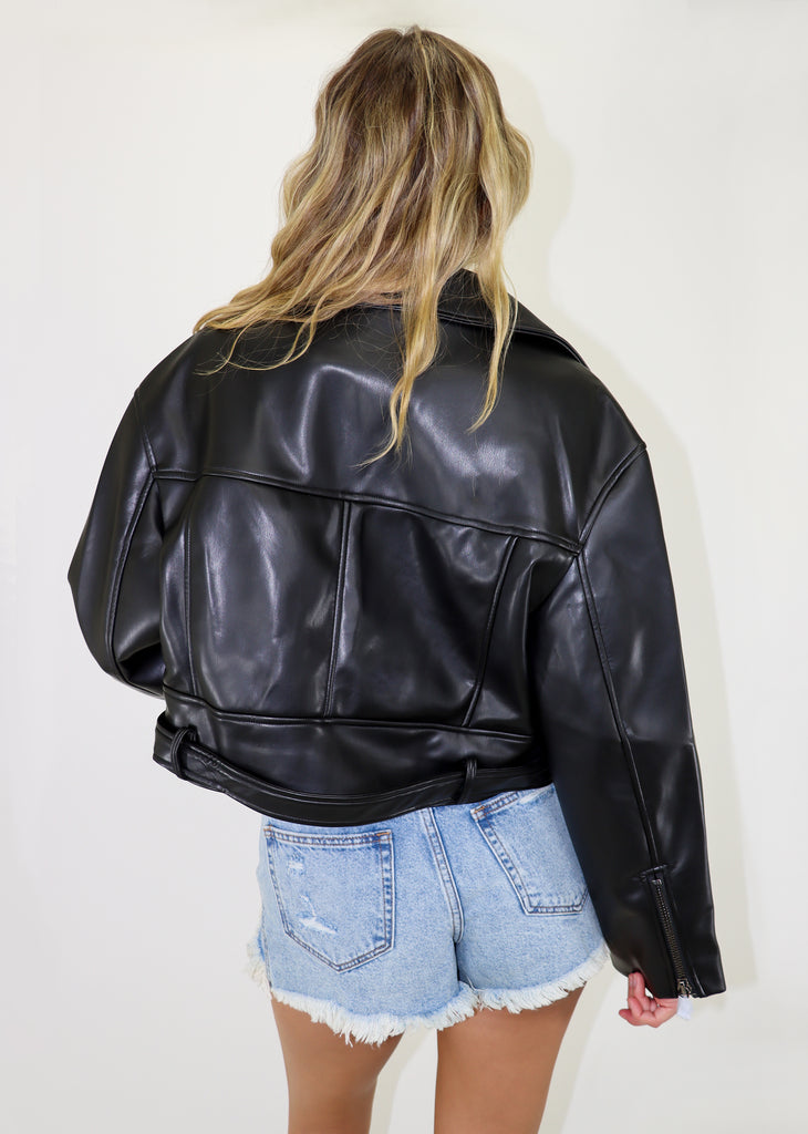 Lioness Staten Island Leather Jacket ★ Black