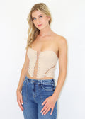 Lacy Corset Top ★ Taupe