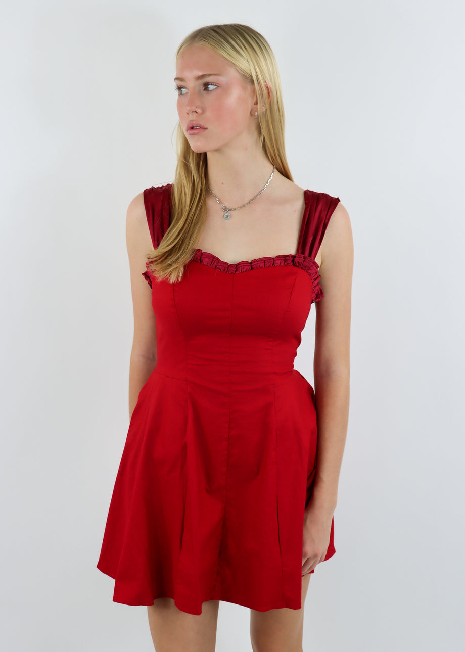 free people maggie mini dress Free People Midnight Magic Mini Dress ☆ Red – Rock N Rags