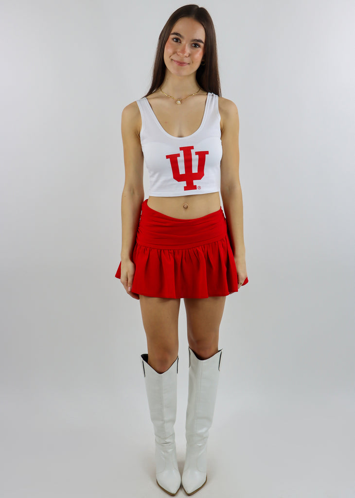 Indiana University Cropped Tank Top ★ White