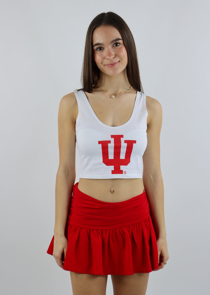Indiana University Cropped Tank Top ★ White