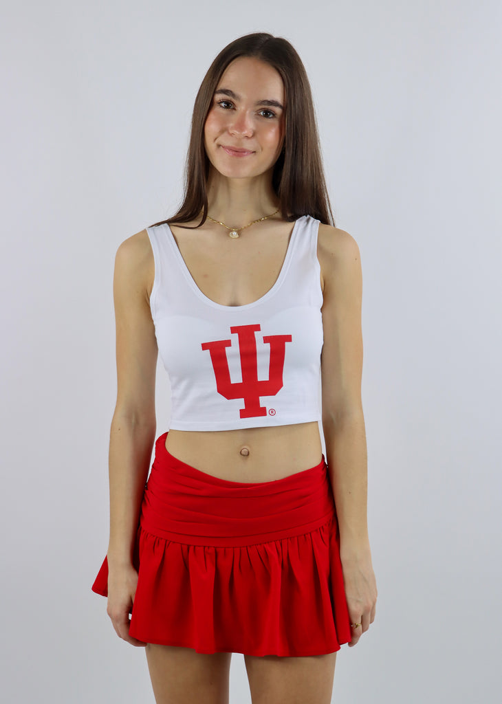 Indiana University Cropped Tank Top ★ White