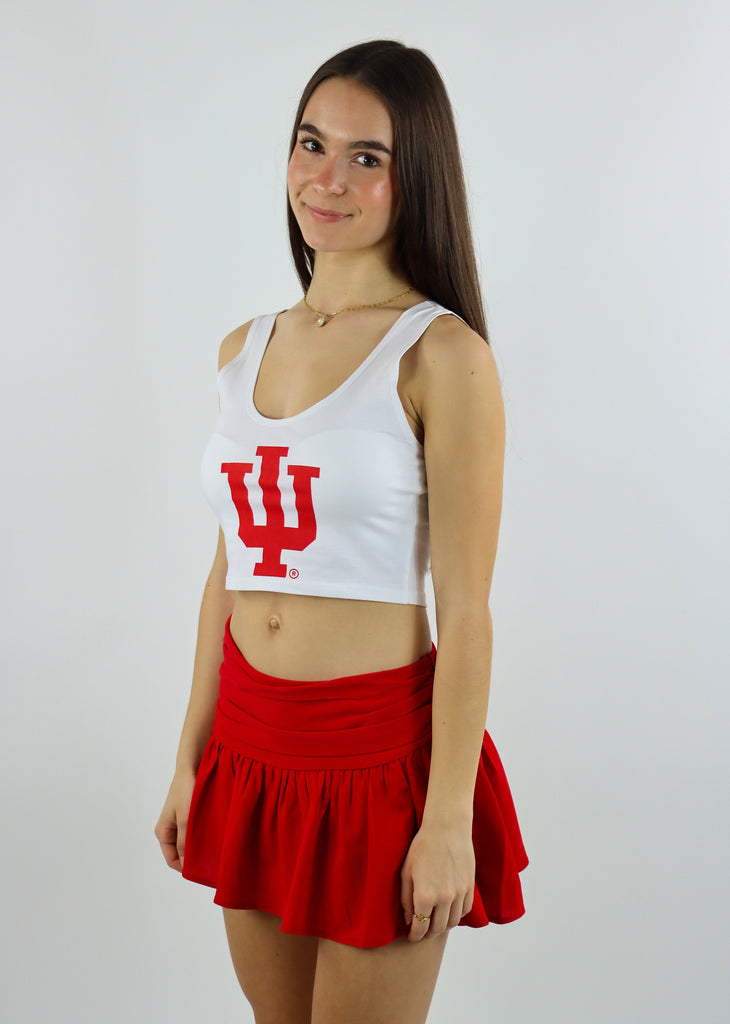 Indiana University Cropped Tank Top ★ White