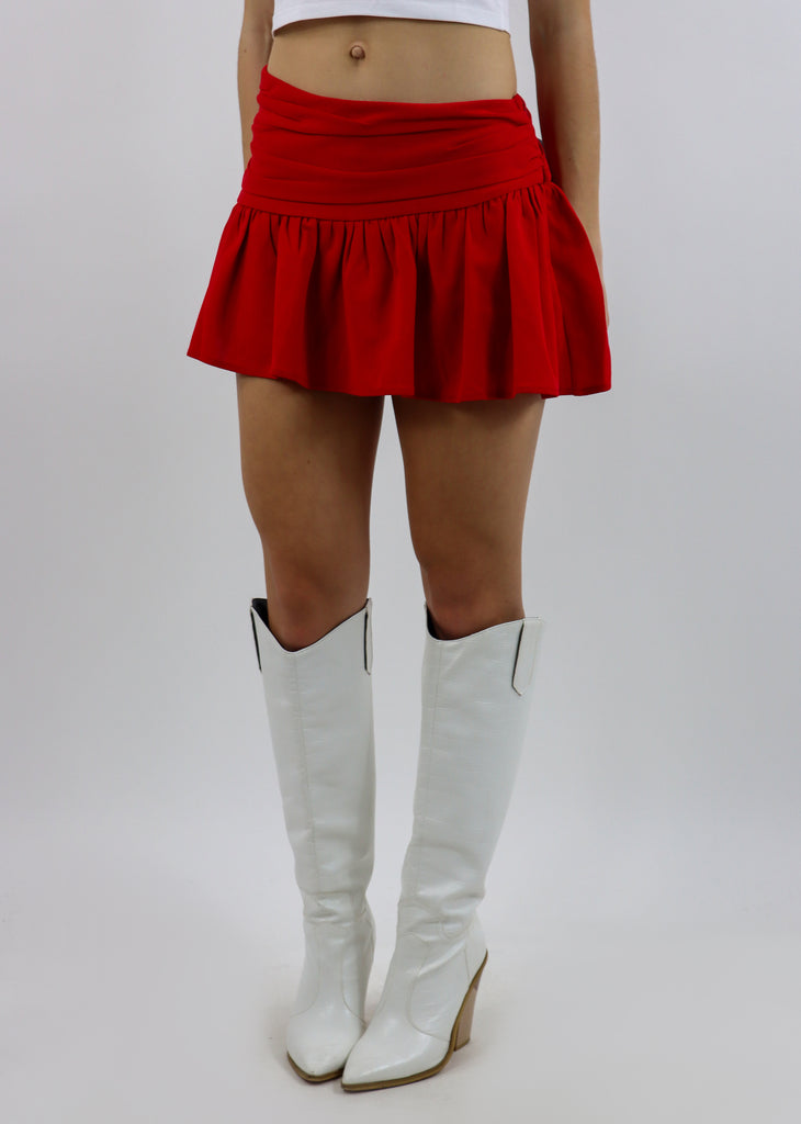Haven't Met You Yet Mini Skirt ★ Red