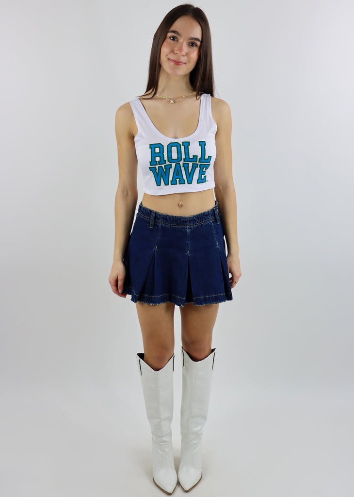 Tulane University Cropped Tank Top ★ White