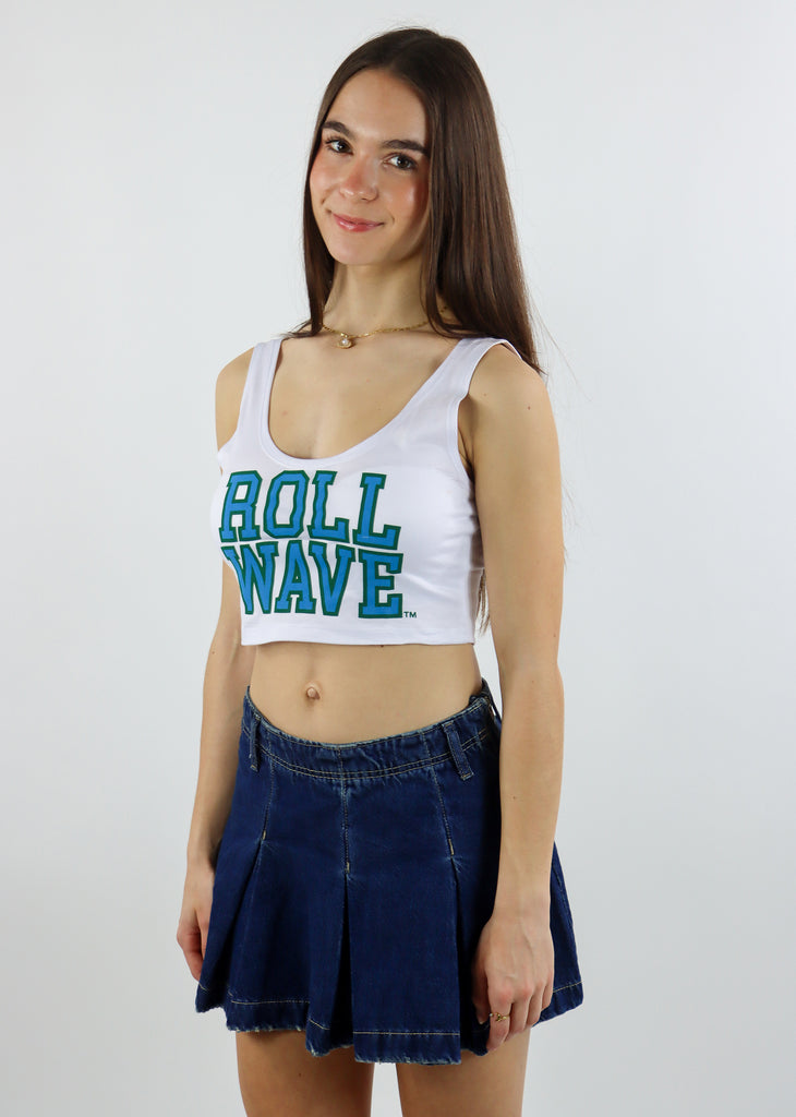 Tulane University Cropped Tank Top ★ White