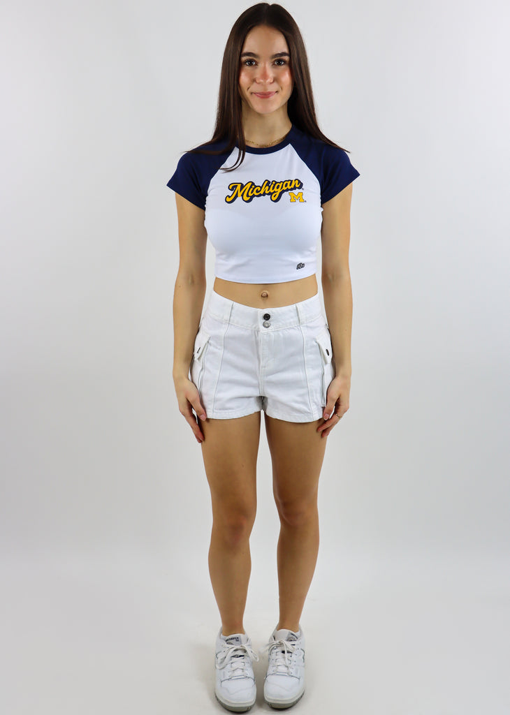 University Of Michigan Baby Tee ★ White