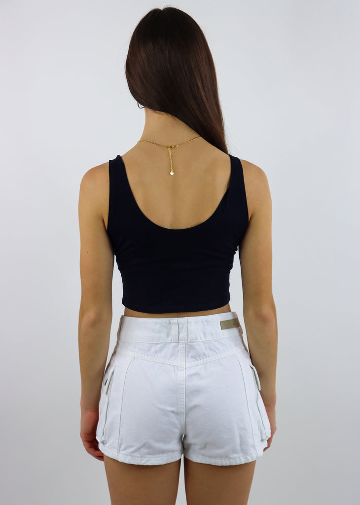 University Of Illinois Cropped Tank Top ★ Navy