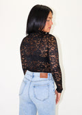 Stay Lace Long Sleeve Top ★ Black