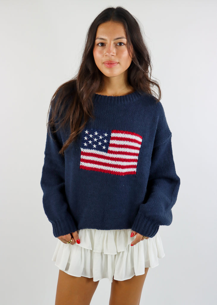 American Flag Sweater ★ Navy