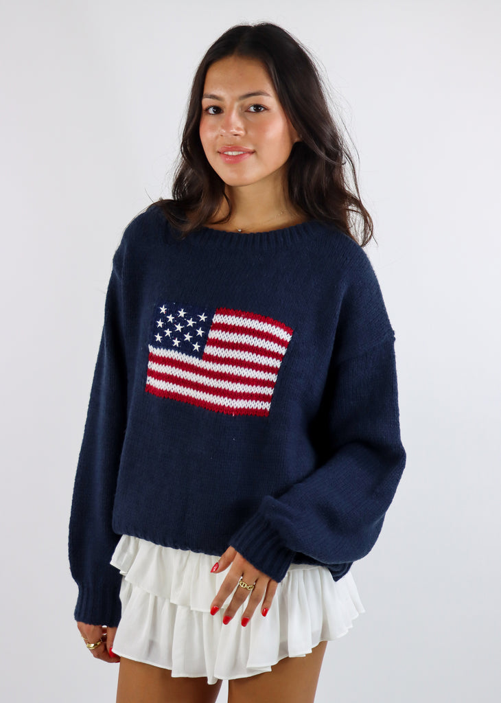 American Flag Sweater ★ Navy