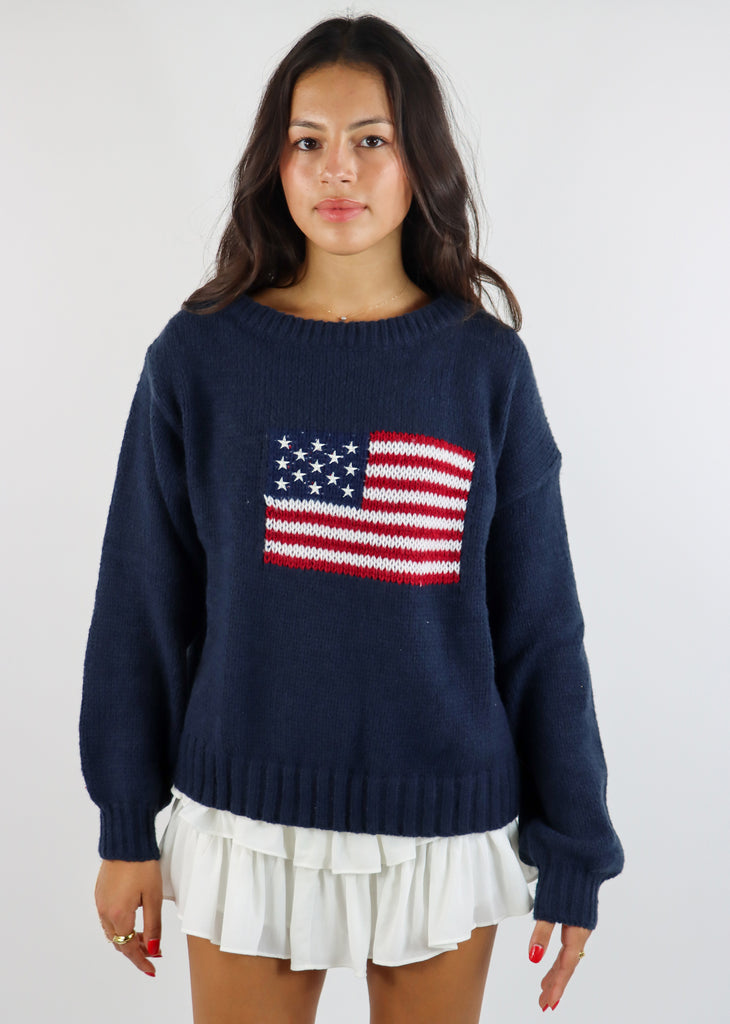 American Flag Sweater ★ Navy