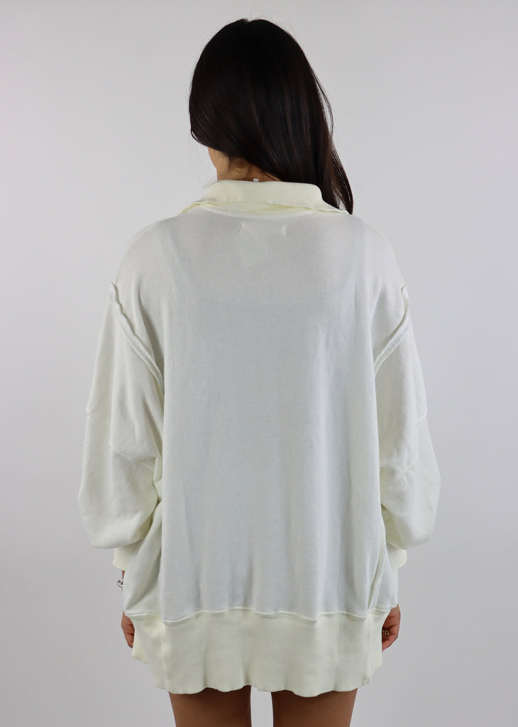 Free People Camden Henley Sweatshirt ★ White