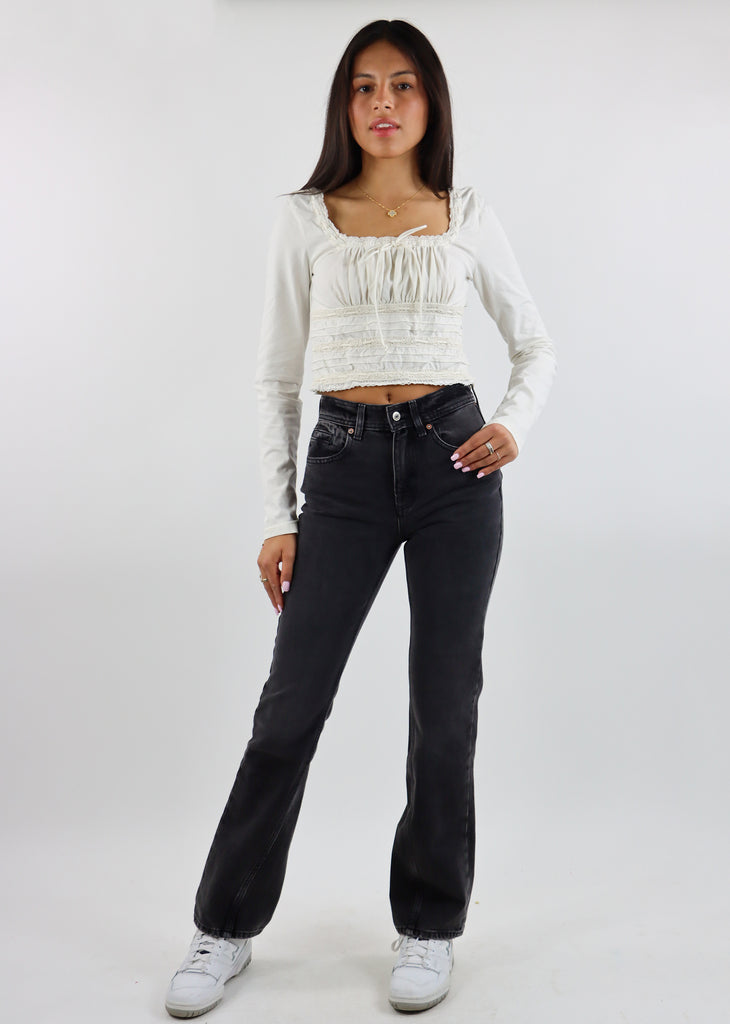 Free People Xena Slim Straight Jeans ★ Black